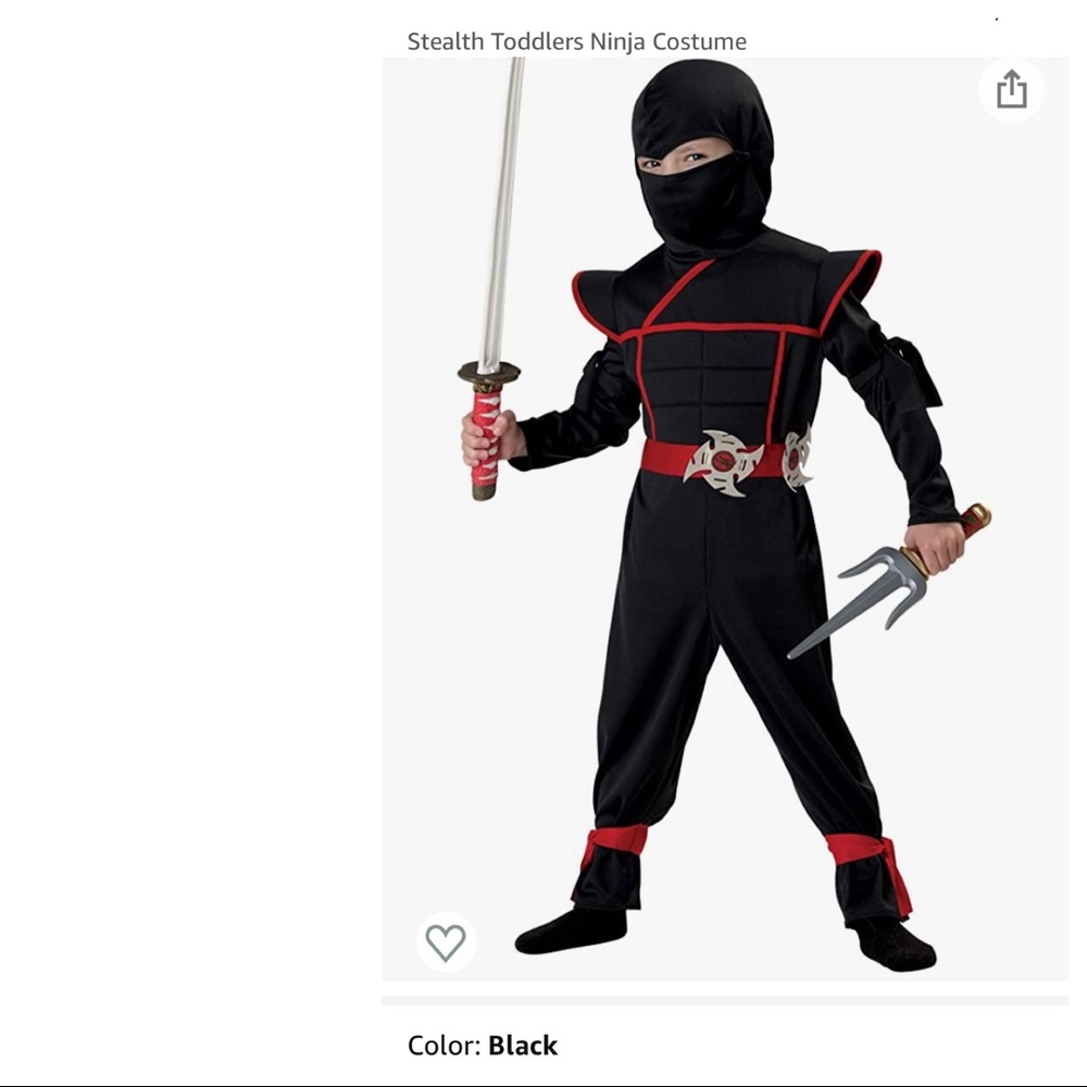 Toddler ninja costume